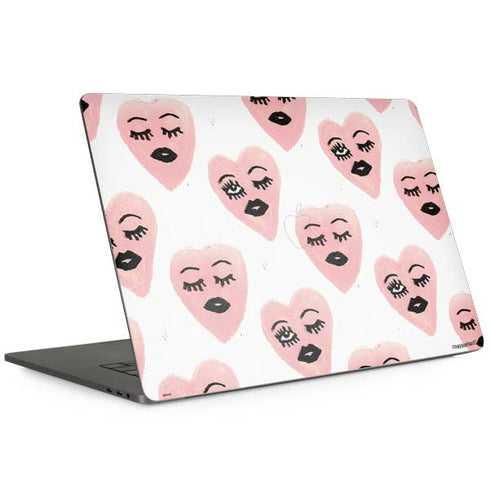Bouffants and Broken Hearts Winking Hearts MacBook Skins
